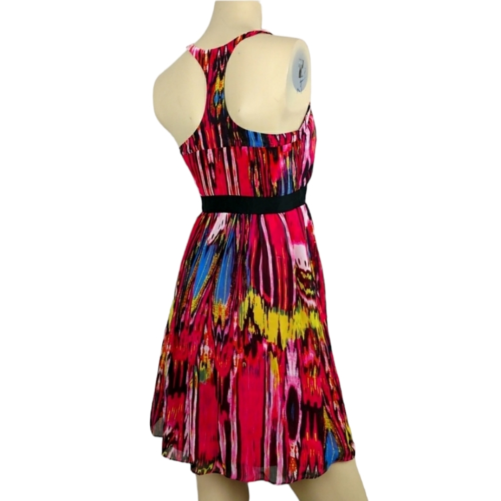 RAMPAGE Abstract Multicolor Dress Womens Junior Small - Picture 3 of 5